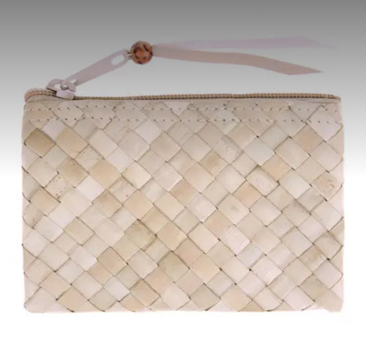 Woven Rattan Coin Purse